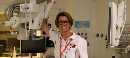 De afdeling radiologie van Birgit