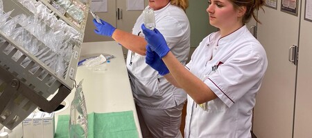 De afdeling Nierziekte en Niertransplantatie van Marissa en Tamara